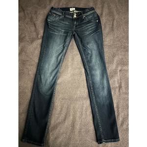 Hudson 24” Straight Leg Dark Wash Jeans with Pocket Flap